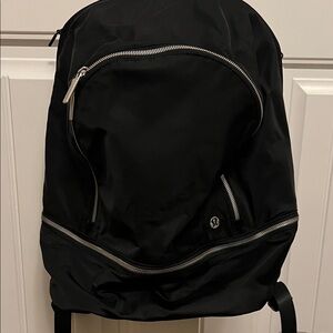 lululemon athletica Black Backpack with Silver Accents